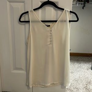 Medium express cream white top